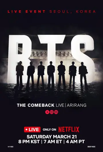 Poster to the movie "BTS THE COMEBACK LIVE | ARIRANG" #761340